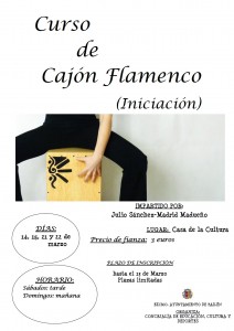 Cartel taller de cajÃ³n flamenco