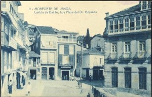 Plaza CANTÓN DE BAILÉN. Monforte de Lemos (Lugo). Tarjeta postal.